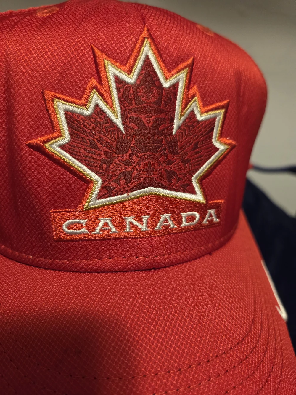 Nike Canada Red Embroidered Maple Leaf Baseball Cap